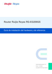 Ruijie Reyee RG-EG209GS Guía De Instalación Del Hardware