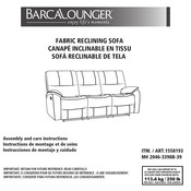 Costco BARCALOUNGER 2046-3398B-39 Instrucciones De Montaje Y Cuidado