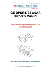 GE Profile DPSR473EW0AA Manual Del Propietário