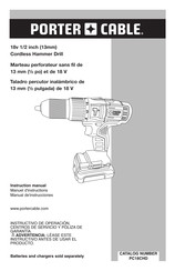 Porter Cable PC18CHD-CA Manual De Instrucciones