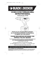 Black and Decker HP18VSB-2 Manual De Instrucciones