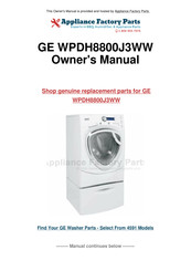 GE Profile WPDH8800J3WW Manual Del Propietario E Instalación