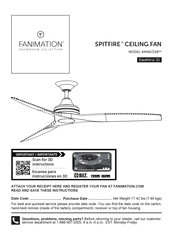 Fanimation SHOWROOM SPITFIRE MA6721BGZ Manual Del Usuario