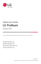 LG ProBeam BF50RG Manual Del Usuario