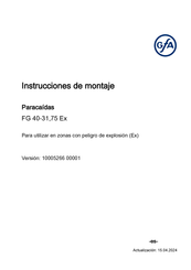 GFA ELEKTROMATEN FG 40-31,75 Ex Instrucciones De Montaje