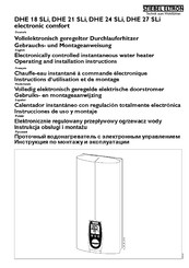 Stiebel Eltron electronic comfort DHE 27 SLi Instrucciones De Uso Y Montaje