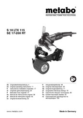 Metabo S 18 LTX 115 Manual De Instrucciones Original