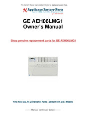 GE AEH06LMG1 Manual Del Propietario Y Instrucciones De Instalación