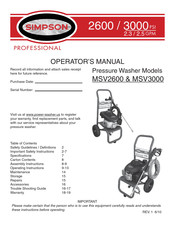 Simpson Professional MSV3000 Manual De Instrucciones