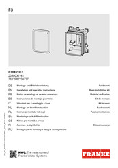 Franke KWC F3 F3BX2001 Instrucciones De Montaje Y Servicio