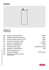 KWC ANIMA ANMX-S1 Instrucciones De Montaje Y Servicio