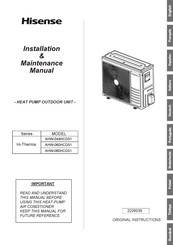 Hisense Hi-Therma AHW-080HCDS1 Manual De Instalación Y Mantenimiento