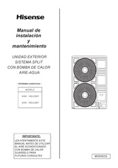 Hisense AHW-140UCSEP Manual De Instalación Y Mantenimiento