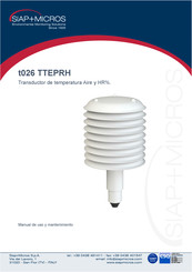 SIAP+MICROS t026-TTEPRH-N Manual De Uso Y Mantenimiento