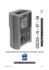 HT Instruments GSC53N Guía Rápida De Funcionamiento