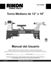 Rikon 70-1218VS Manual Del Usuario