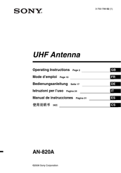 Sony AN-820A Manual De Instrucciones