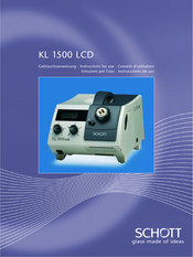 SCHOTT KL 1500 LCD Instrucciones De Uso