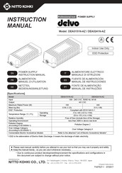 Nitto Kohki delvo DEA0241N-AZ Manual De Instrucciones