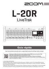 Zoom L-20R LiveTrak Manual De Instrucciones