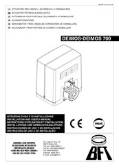 BFT DEIMOS 700 Instrucciones De Uso Y De Instalacion