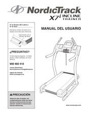 NordicTrack X7i INCLINE TRAINER Manual Del Usuario