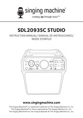 Singing Machine SDL2093SC STUDIO Manual De Instrucciones