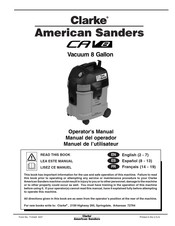 Clarke American Sanders CAV8 Manual Del Operador