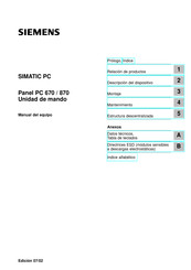 Siemens SIMATIC PC 670 Manual Del Equipo