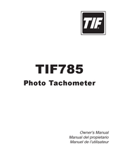 TIF 785 Manual Del Propietário