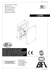 BFT CAPRI Instrucciones De Uso Y De Instalacion