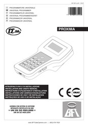 BFT PROXIMA Instrucciones De Uso Y De Instalacion