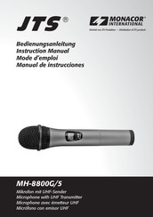 JTS MH-8800G/5 Manual De Instrucciones