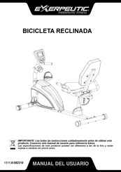 Exerpeutic 1111.8-082318 Manual Del Usuario