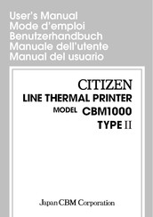 Citizen CBM1000II RF120A Manual Del Usuario