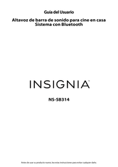 Insignia NS-SB314 Guia Del Usuario