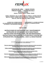 Ferlux NERJA Instrucciones De Instalación, Uso Y Mantenimiento