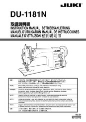 JUKI DU-1181N Manual De Instrucciones