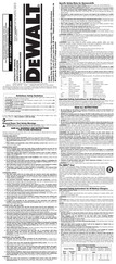 DeWalt DC901 Manual De Instrucciones