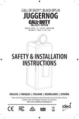 Activision Call of Duty BLACK OPS III JUGGERNOG Instrucciones De Seguridad E Instalación