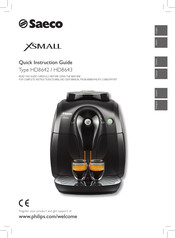 Saeco XSmall HD8642 Guía De Instrucciones Rápida