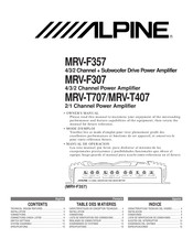Alpine MRV-F307 Manual De Operación