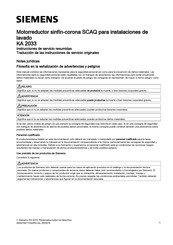 Siemens KA 2033 Instrucciones De Servicio Resumidas