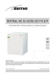 Sime MISTRAL HE 50-32 ErP Instrucciones De Instalación Y Mantenimiento