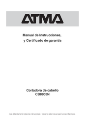 ATMA CB8805N Manual De Instrucciones