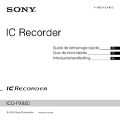 Sony ICD-PX820 Guia De Inicio Rapido