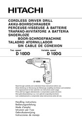 Hitachi D 10DG Instrucciones De Manejo