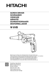 Hitachi W 6VB Instrucciones De Manejo