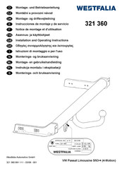 Westfalia 321 360 Instrucciones De Montaje Y De Servicio