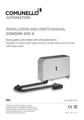 Comunello Automation CONDOR 500 S Instrucciones De Uso Y De Instalacion